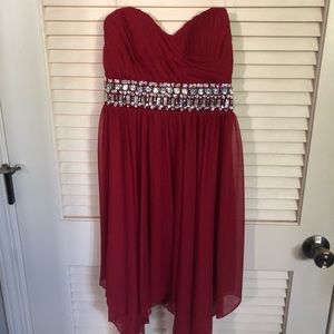 Strappless Red formal dress. Worn once.